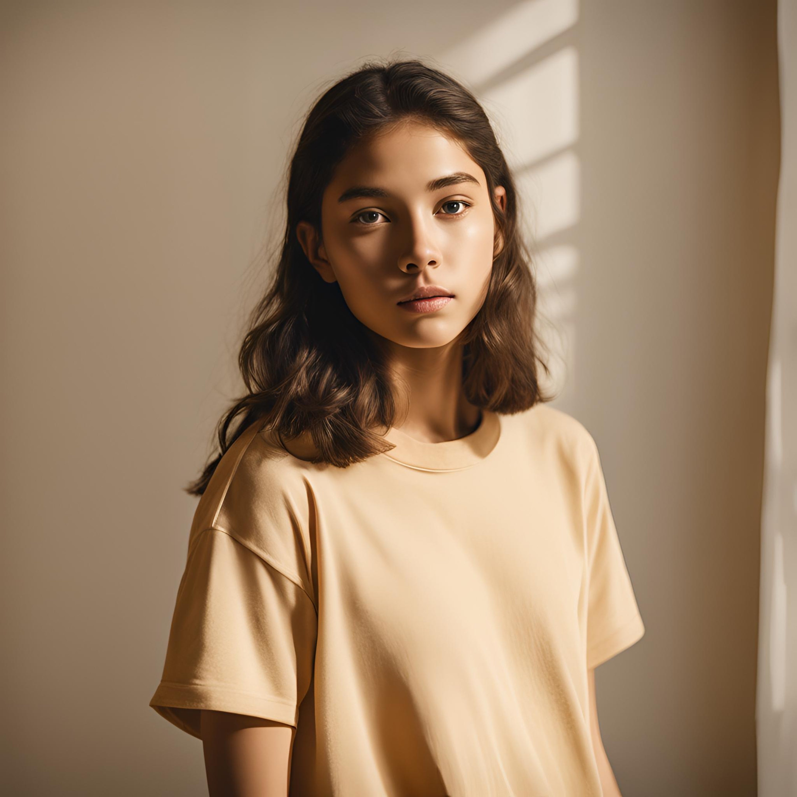 Ethereal Flutters Oversized Mustard